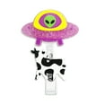 thumbnail image 1 of Darzheoy Cute UFO Cow Badge Reel Holder Retractable with ID Clip for Nurse Nursing Name Tag Card Funny Accessories Office Student Work Hospital, 1 of 3