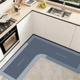 thumbnail image 1 of Elainilye Diatomite L Shape Floor Mat 47"x47", Absorbent Non-Slip Kitchen Bathroom Rug, Quick Dry Waterproof Doormat for Sink Toilet Shower, 1 of 7