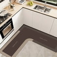 thumbnail image 1 of Elainilye Diatomite L Shape Floor Mat 47"x47", Absorbent Non-Slip Kitchen Bathroom Rug, Quick Dry Waterproof Doormat for Sink Toilet Shower, 1 of 7