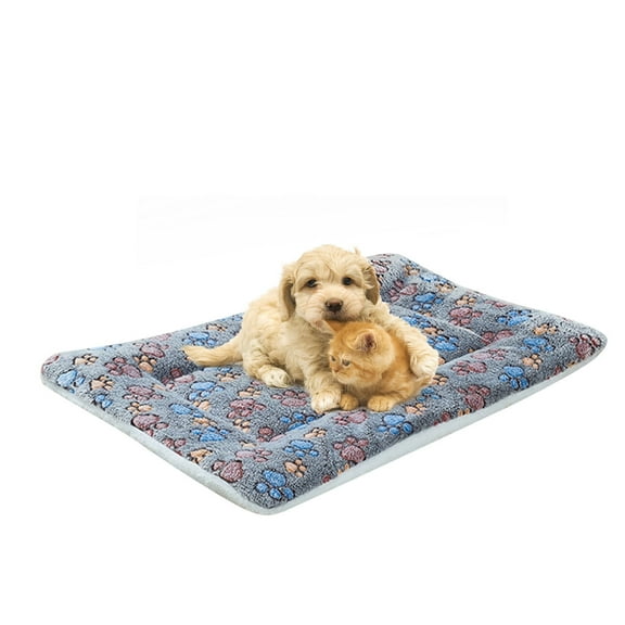 Darzheoy Dog Bed Mat Reversible Dog Crate Pad Soft Fluffy Pet Kennel Beds Dog Sleeping Mattress for Large Medium Small Dogs, 19 x 12.6 inch