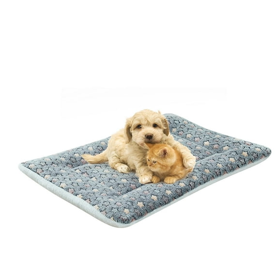 Darzheoy Dog Bed Mat Reversible Dog Crate Pad Soft Fluffy Pet Kennel Beds Dog Sleeping Mattress for Large Medium Small Dogs, 24 x 16 inch