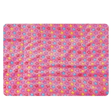 Darzheoy Dog Crate Pad Ultra Soft Dog Cat Bed Mat with Cute Prints Reversible Fleece Dog Crate Kennel Pad Cozy Washable Thickened Pet Bed Mat for Small Animals 20x14 inch