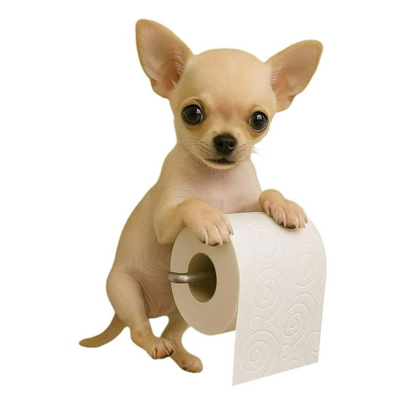Darzheoy Dogs Toilet Roll Holder Series, 3D Resin Cute Dog Towel Rack, Wall Mouted Toilets Paper Storage Dispenser for Home Bathroom Kitchen