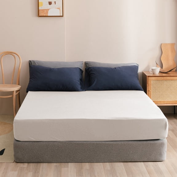 Darzheoy Double Bed Fitted Sheet Non-Slip Fixed Bed Cover with Soft Fiber for Mattress Protection, All-Inclusive Design Suitable for Sleeping Naked and Comfortable Rest