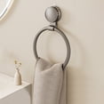 thumbnail image 1 of Darzheoy Drill-Free Suction Cup Towel Ring, Aluminum Alloy Wall Mounted Towel Rack for Bathroom Sink, No Hole Rustproof Strong Hold Towel,Gray, 1 of 6