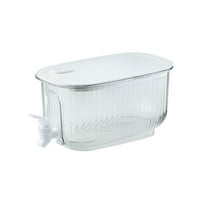 Darzheoy Drink Dispenser for Fridge, Beverage Liquid Drink Container for Party, 4L, Cold Water Pitcher Lemonade Stand Juice Jug with Spigot