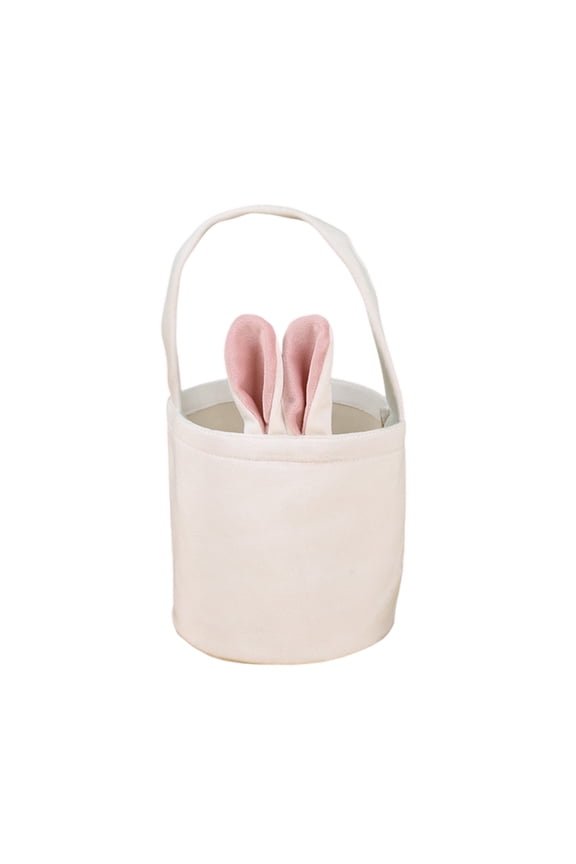 Easter Basket for Kids, Fluffy Bunny Easter Baskets for Boys Girls, Easter Gifts Basket with Bunny Ears, Easter Eggs Basket Storage Basket for Gift