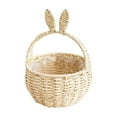 thumbnail image 1 of Darzheoy Easter Bunny Baskets, Woven Wicker Basket with Rabbit Ears, Imitation Rattan Flower Baskets with Handles, Portable Easter Eggs Storage Basket Empty Picnic Baskets, 1 of 7