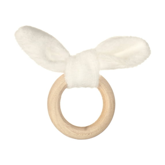 Darzheoy Easter Bunny Napkin Rings, Plush Bunny Ear Napkin Holder, Green Flower Leaves Napkin Buckles, Easter Serviette Rings for Easter Party Kitchen Dining Table