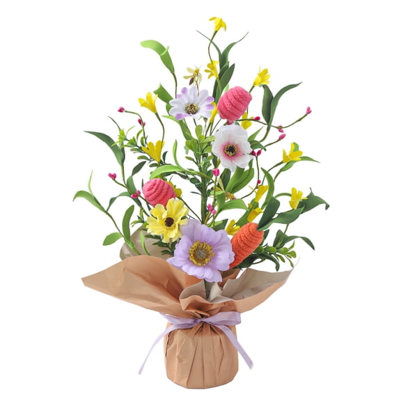 Elainilye Easter Egg Tree Potted Artificial Plant Holiday Decoration for Spring Centerpiece Indoor Tabletop Home Accent Easter Gift