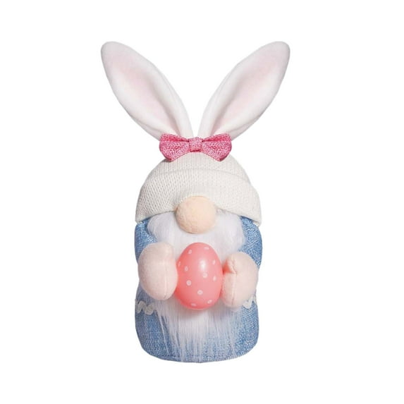 Darzheoy Easter Gnomes Plush Decor with Easter Egg Easter Bunny Gnome Plush for Kids Easter Day Gift Desktop Home Decor