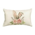 thumbnail image 1 of Darzheoy Easter Throw Pillow Cover, 12 x 20 Inch Rabbit Spring Flower Holiday Party Cushion Case Decoration for Sofa Couch, 1 of 8