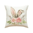 thumbnail image 1 of Darzheoy Easter Throw Pillow Cover, 18 x 18 Inch Rabbit Spring Flower Holiday Party Cushion Case Decoration for Sofa Couch, 1 of 6