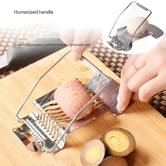 Darzheoy Egg Slicer, Stainless Steel Egg Slicer, Manual Boiled Egg Cutter Chopper, Multi-Purpose Salad Maker, Versatile Cutter for Home, Kitchen, Dining Room, Restaurant, Cafeteria