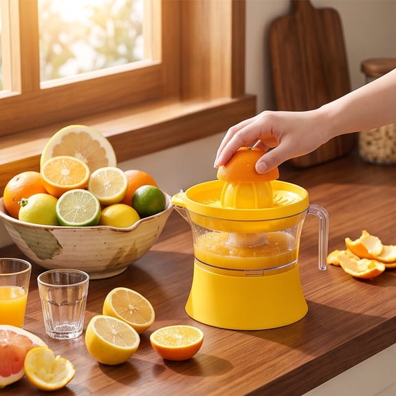 Darzheoy Electric Mini Citrus Juicer, Portable Squeezer Small Juice Extractor, Fresh Lemon Orange Lime Maker, for Home Office Dorm Apartment Countertop