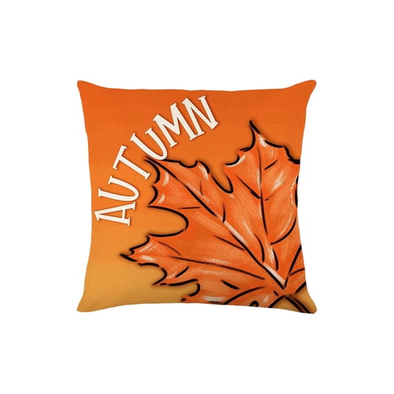 Darzheoy Fall Pillow Covers 18 x 18 inch Pumpkin Maple leaves Throw Pillow Covers Outdoor Autumn Thanksgiving Harvest Farmhouse Pillowcase Cushion Case for Home Sofa Fall Decor