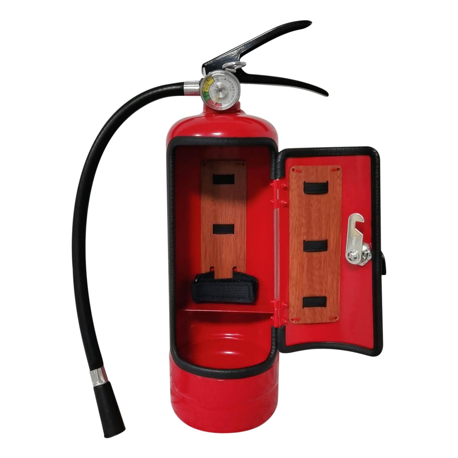 Darzheoy Fire Extinguisher Mini Bar, Novelty Bar Cabinet Fire Extinguisher Shape Liquor Wine Storage Boxes, Quirky Gift for Whisky Lovers Christmas Gifts for Men
