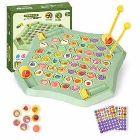 Darzheoy Flip Chess Memory, Flip Memory Game, Fruit Flip Chess Memory Chess Game, with Chessboard and 58 Patterned Cards