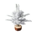 thumbnail image 1 of Darzheoy Flocked Christmas Tree, 12 Inch White Snowflake Miniature Artificial Christmas Tree with Realistic Design for Holiday Party Decorations, Tabletop Decor, and Home Festive Scenes, 1 of 6