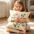 thumbnail image 1 of Darzheoy Floral Pattern Pillow Covers Set, Vintage Breathable Decorative Microfiber Pillow Covers, 2 Pack Pillowcase, Soft Throw Cushion Cover for Living Room, Bedroom, Car, Home, Office, 1 of 7