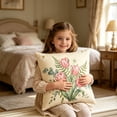 thumbnail image 1 of Darzheoy Floral Pattern Pillow Covers Set, Vintage Breathable Decorative Microfiber Pillow Covers, 2 Pack Pillowcase, Soft Throw Cushion Cover for Living Room, Bedroom, Car, Home, Office, 1 of 7