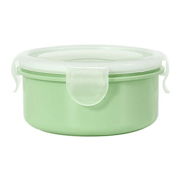 Darzheoy Food Storage Containers with Lids, Reusable Freezer Storage Jars Stackable Deli Containers Lunch Box Plastic Storage Box Round Sealed Box