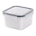 thumbnail image 1 of Darzheoy Fruit Vegetable Produce Storage Saver Containers with Lid & Colander BPA-Free Plastic Fresh Keeper Set, Refrigerator Fridge Organizer for Salad Berry Lettuce Food, 1 of 9