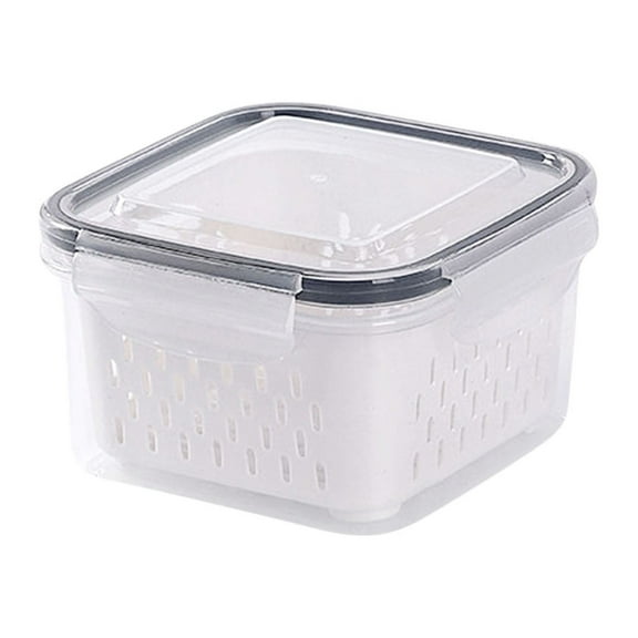 Darzheoy Fruit Vegetable Produce Storage Saver Containers with Lid & Colander BPA-Free Plastic Fresh Keeper Set, Refrigerator Fridge Organizer for Salad Berry Lettuce Food