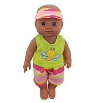 Darzheoy Full Baby Dolls 7 inch Black Realistic Baby Dolls Lifelike African American Newborn Dolls Soft Body Dolls for Girls