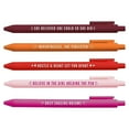 thumbnail image 1 of Darzheoy Gel Pens for Women, Colorful Ballpoint Pen Set, Smooth Writing Black Ink, Novelty Gift for Office, Note Taking, Journaling, Perfect for Adults (5PCS), 1 of 9
