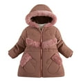 thumbnail image 1 of Darzheoy Girl Winter Coats Heavyweight Hooded Puffer Jacket Kid Parka Fleece Snow Outwear, 1 of 4