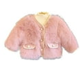 thumbnail image 1 of Darzheoy Girls Open Front Cardigan FauxFur Coat Warm Fuzzy Trendy Winter Vintage Parka ShaggyParty Outerwear Jackets Tops, 1 of 4