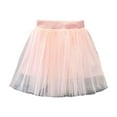 thumbnail image 1 of Darzheoy Girls Skirt Summer Mesh Elastic Waist Comfortable Loose Skirt Pleated Solid Color Casual Layered Princess Bow Skirt ,Size:1-7 Years, 1 of 8