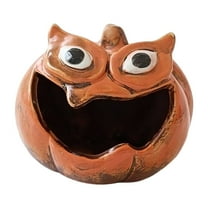 Darzheoy Halloween Candle Holder Gothic Ceramics Tealight Holders Pumpkin Candle Holders Halloween Party Table Centerpiece Dinner Table Decorations