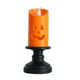thumbnail image 1 of Darzheoy Halloween Candles, Orange Flameless Candles, Outdoor Waterproof Battery Operated LED Pillar Candles for Halloween Home Decoration Gifts, 2PC, 1 of 9