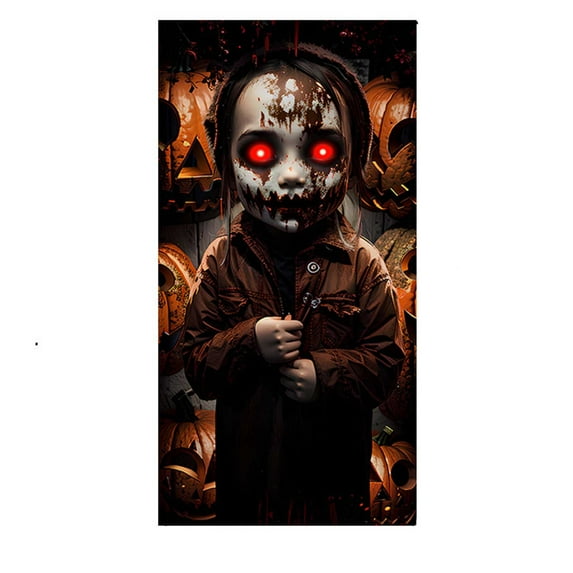 Darzheoy Halloween Door Curtain Decorations, Halloween Door Cover Party Decoration, Curtain Cloth for Halloween Party Decoration