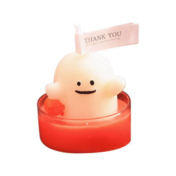 Darzheoy Halloween Ghost Candles, Cute Votive Candles for Fall Decor Thanksgiving, Ghost Candles Goth Gifts for Ghost Decor Party Bedroom Room Table Decorations