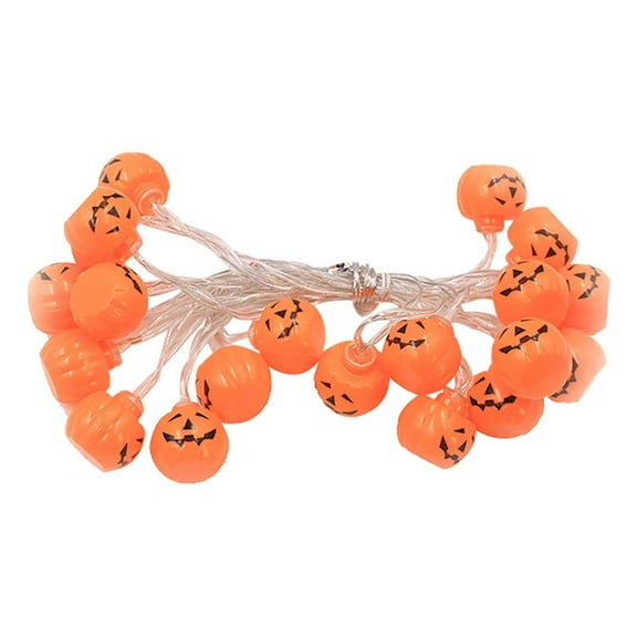 Darzheoy Halloween Pumpkin String Lights, 20 LED 10 FT Battery Operated Festival Party Decorative LED Ghost Festival Pumpkin Lantern String for Indoor Decor Party Decorations