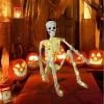 Darzheoy Halloween Skeleton LED Light Up Pose Stay Halloween Skeleton Full Body Posable Movable Jonints for Halloween Decoration 3FT