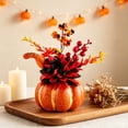 thumbnail image 1 of Darzheoy Halloween Thanksgiving Centerpiece, Artificial Pumpkin Floral Arrangement, 4 Styles Fall Maple Sunflower Berry, Table Centerpiece for Mantel, Table, Dining, Home, Entryway, 1 of 6
