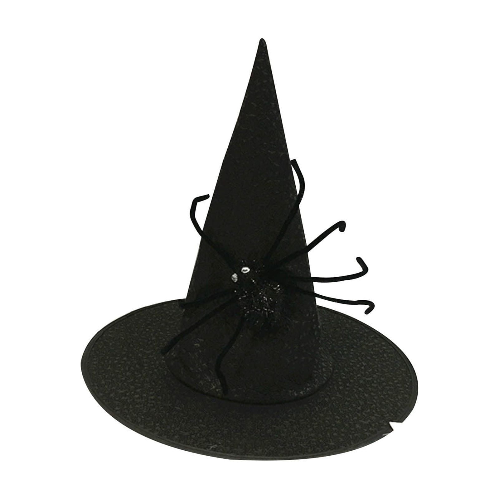 Vector Cartoon Witch Hat Sticker Isolated Colorful Halloween Hat With Black Contour, Wizard Hat