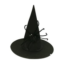 Darzheoy Halloween Witch Hats Witch Party Accessory, Black Spider Witch Hat for Halloween Party Decoration