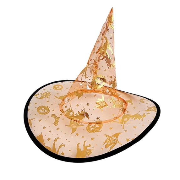 Darzheoy Halloween Witch Hats for Women, Sharp Pointed Lace Veils Witch Hats, Halloween Accessories Party Decoration Props