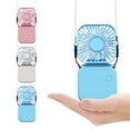 thumbnail image 1 of Darzheoy Handheld Mini Fan, Small Portable Fan, USB Rechargeable Folding Personal Fans with Strong Airflow 3 Speeds, Lanyard, Multi-Functional, Foldable Hanging Desk fan, Gifts for Mom, 1 of 5