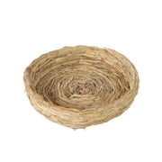 Darzheoy Handmade Woven Flat Base Straw Bird Nest Breeding Nest Hatch House Cage for Dove, Pigeon, Parrot, Rabbits, Hamster, Gerbil Guinea Pig, Chinchillas