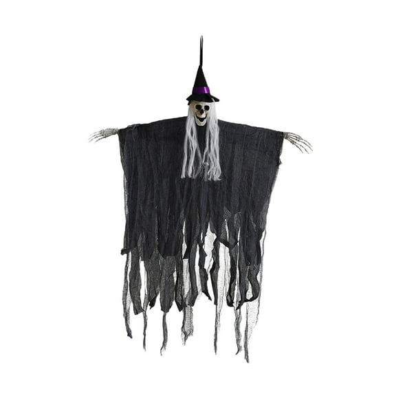 Darzheoy Hanging Halloween Skeleton Ghosts Decorations, Grim Reapers for Halloween Outdoor Decorations, Skull Ghost Decoration Hanging Skeleton Prop for Halloween Party