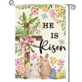 thumbnail image 1 of Darzheoy He Is Risen Easter Garden Flag 27.6x39.4 Inch Double Sided Outside, Bunnies Flowers Cross Yard Outdoor Decoration, 1 of 6