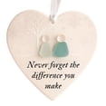 thumbnail image 1 of Darzheoy Heart-Shaped Sea Glass Friendship Decor, Friendship Heart Ornament, Decorated with Inspirational Quotes, Gift for Friends, Home Decor, 1 of 4
