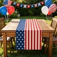 thumbnail image 1 of Darzheoy Independence Day Table Flag, 70.9 x 13 Inch Linen Printed Patriotic Table Runner, USA Stars and Stripes, Machine Washable, Fade-Resistant, Decorative Table Flag for Dining Table, Kitchen, 1 of 6