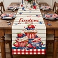 thumbnail image 1 of Darzheoy Independence Day Table Flag, 70.9 x 13 Inch Linen Printed Patriotic Table Runner, USA Stars and Stripes, Machine Washable, Fade-Resistant, Decorative Table Flag for Dining Table, Kitchen, 1 of 6